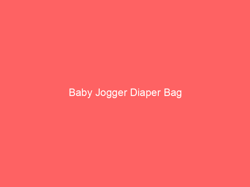 Baby Jogger Diaper Bag