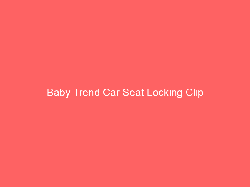 Baby Trend Car Seat Locking Clip