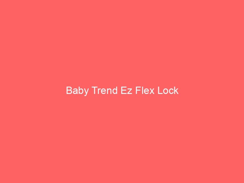 Baby Trend Ez Flex Lock