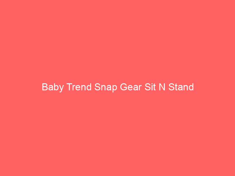 Baby Trend Snap Gear Sit N Stand