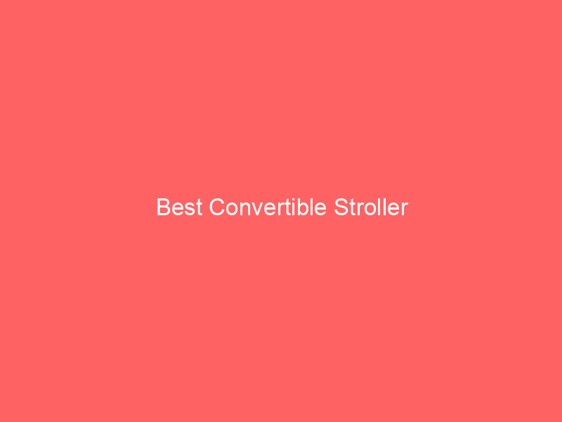 Best Convertible Stroller