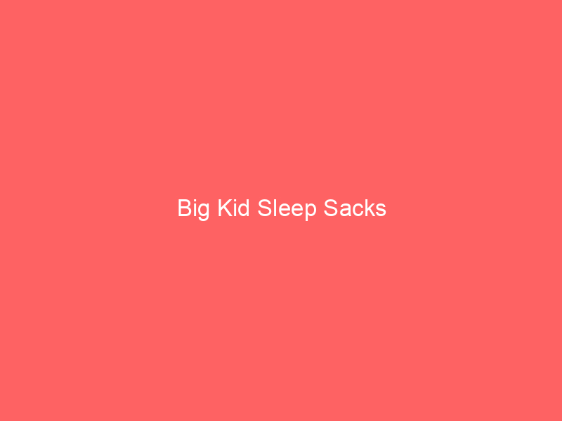 Big Kid Sleep Sacks
