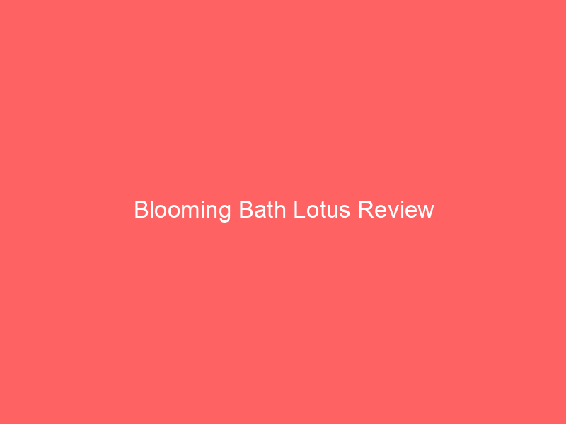 Blooming Bath Lotus Review