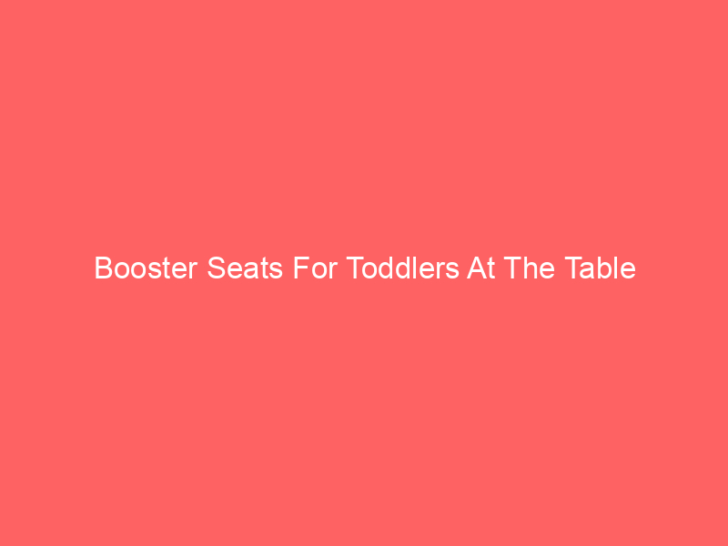 Booster Seats For Toddlers At The Table