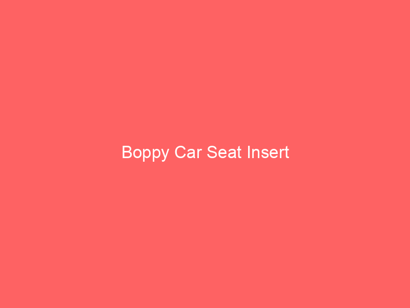 Boppy Car Seat Insert