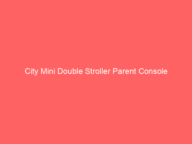 City Mini Double Stroller Parent Console