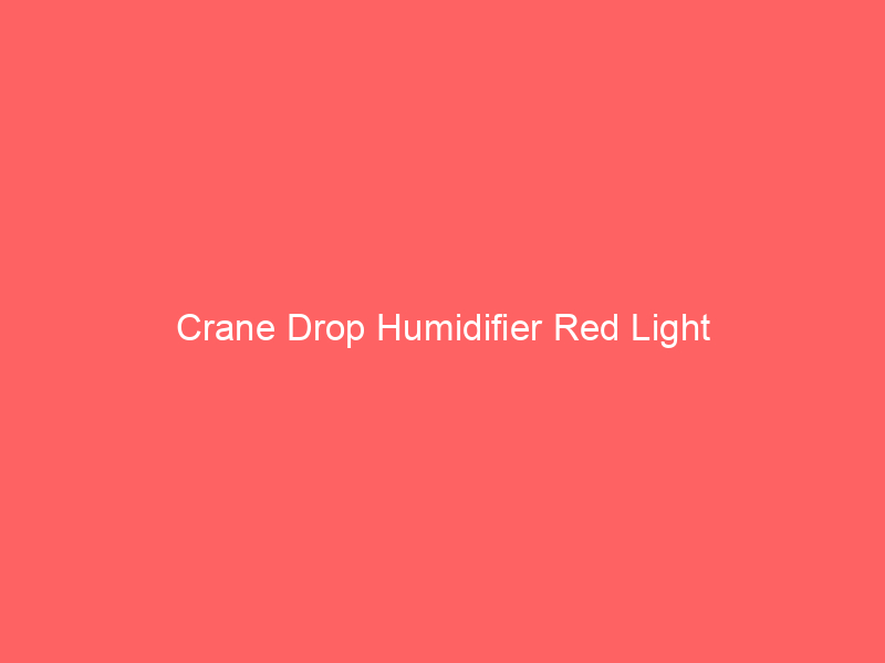 Crane Drop Humidifier Red Light
