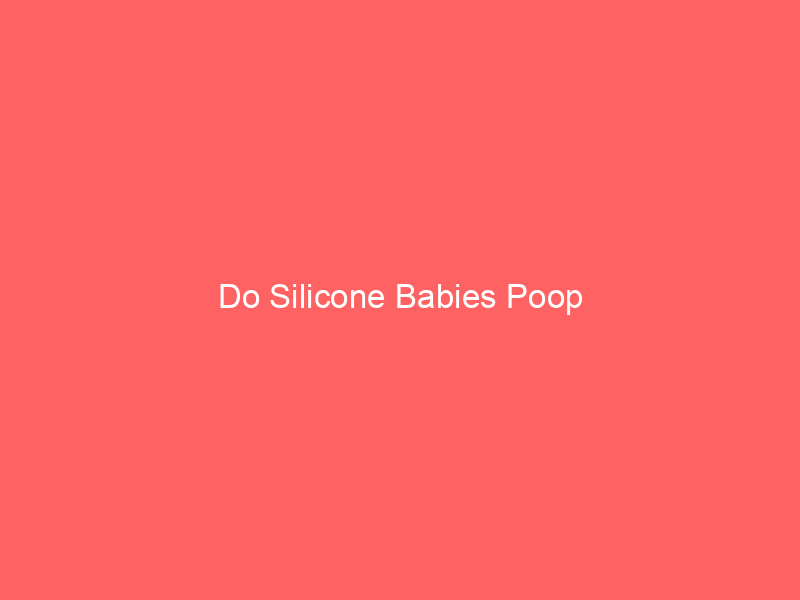 Do Silicone Babies Poop
