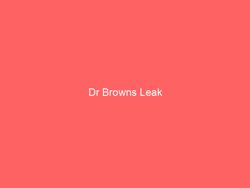 Dr Browns Leak
