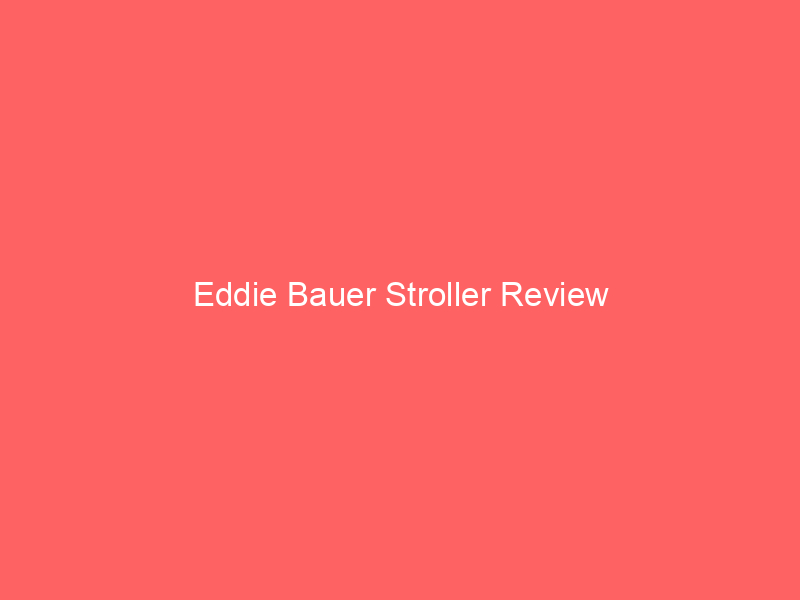 Eddie Bauer Stroller Review