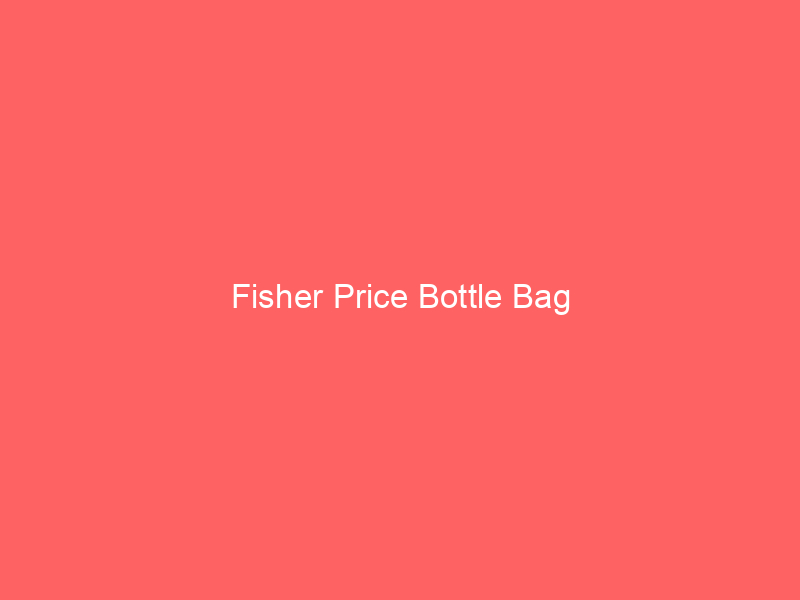 Fisher Price Bottle Bag