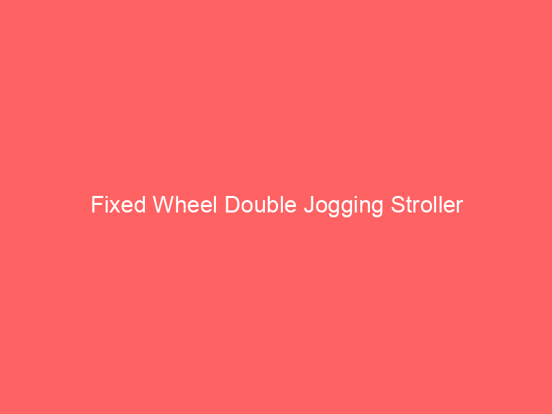 Fixed Wheel Double Jogging Stroller