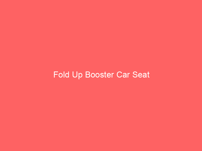 Fold Up Booster Car Seat