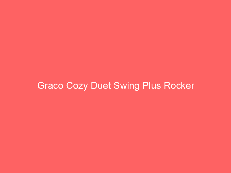 Graco Cozy Duet Swing Plus Rocker