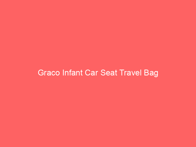 Graco Infant Car Seat Travel Bag
