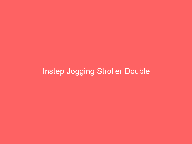 Instep Jogging Stroller Double