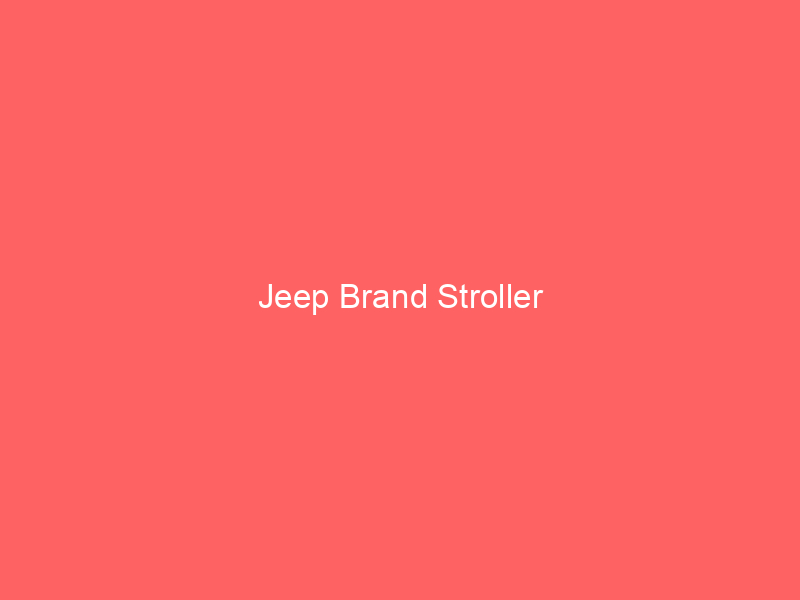 Jeep Brand Stroller