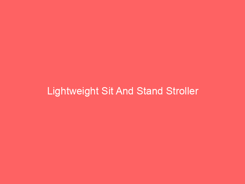 Lightweight Sit And Stand Stroller
