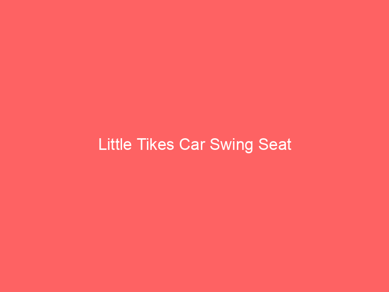 Little Tikes Car Swing Seat