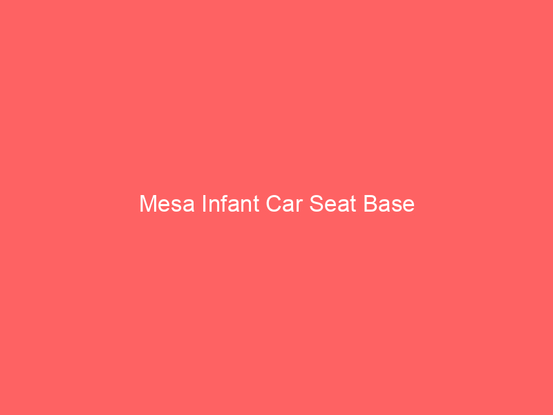 Mesa Infant Car Seat Base