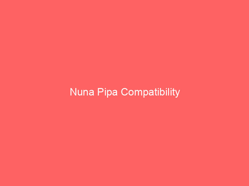 Nuna Pipa Compatibility