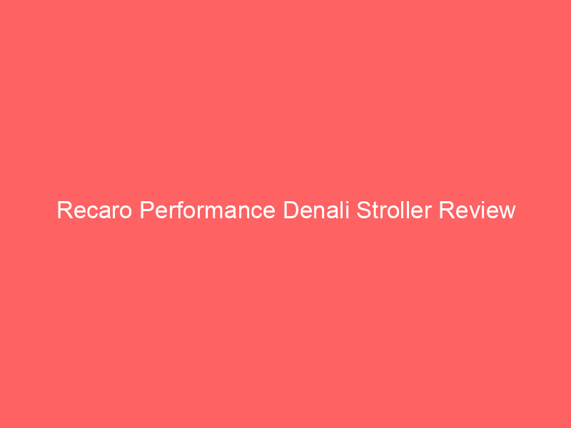 Recaro Performance Denali Stroller Review
