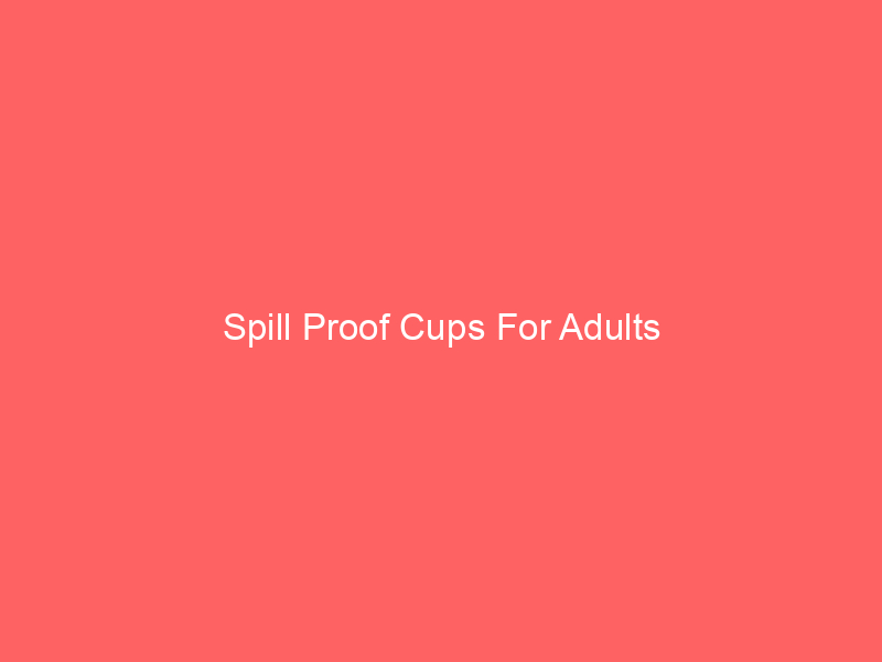 Spill Proof Cups For Adults