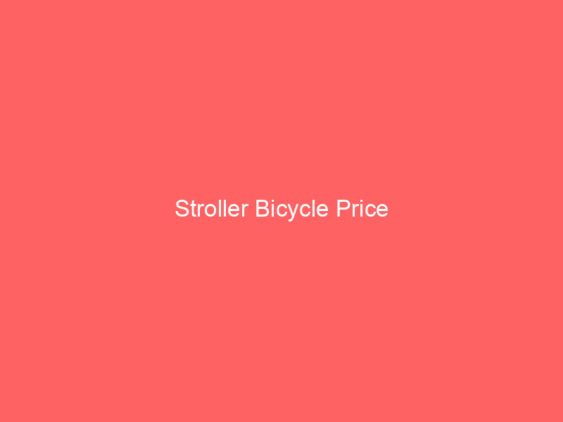 Stroller Bicycle Price