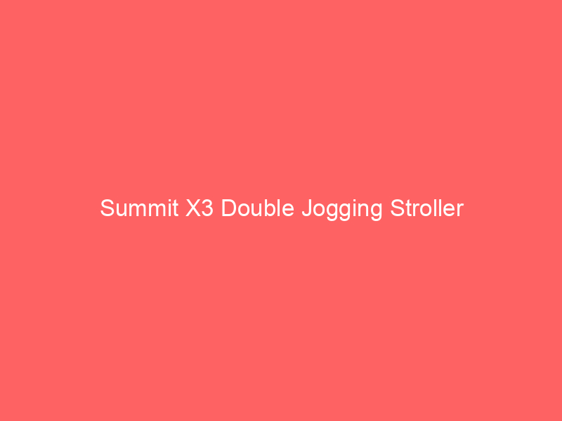 Summit X3 Double Jogging Stroller