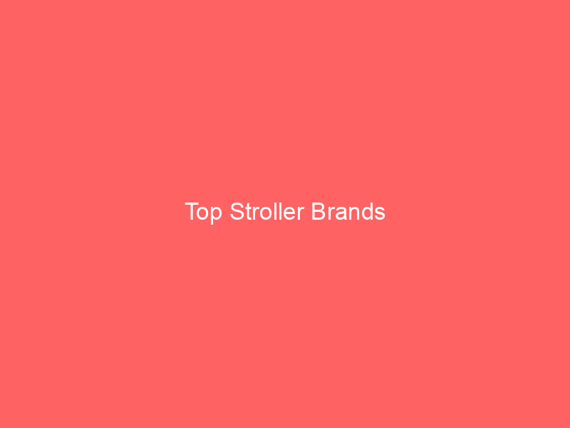 Top Stroller Brands