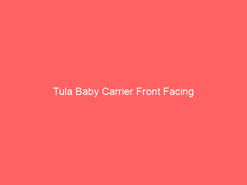 Tula Baby Carrier Front Facing