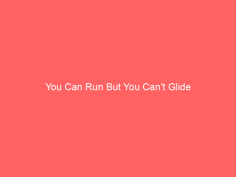 You Can Run But You Can’t Glide